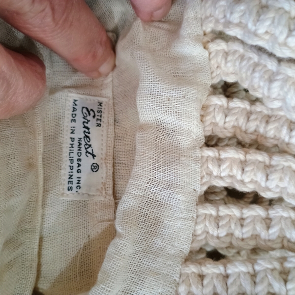 Handcrafted Cream Mini Bag - Picture 4 of 5